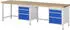 Rau Werkbank 8159A1 höhenverstellbar 3000x700mm, 6 Schubladen (8159A1)