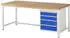 Rau Werkbank 8162A1 höhenverstellbar 2000x900mm 4 Schubladen (8162A1)