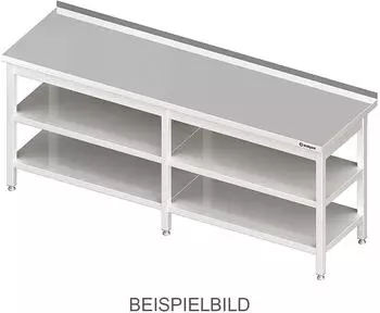 Stalgast Arbeitstisch mit Grund- und Zwischenboden, ohne Aufkantung, 2100x700x850mm (VAT21703)