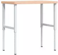 vidaXL Werkbank 100x60x(73-99,5) cm Massivholz Buche Rechteckig