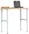 vidaXL Werkbank Rechteckig Massivholz Buche 100x60x(73-99,5)cm