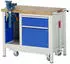 Rau Werkbank Serie 8000 Modell 8181 mit absenkbarem Fahrgestell, 1000x700x880mm (05-8181A2-107B4F.11)