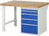 Rau Werkbank Modell 7511 5 Schubladen 1250x900x840mm (03-7511A1-129B4S.11)