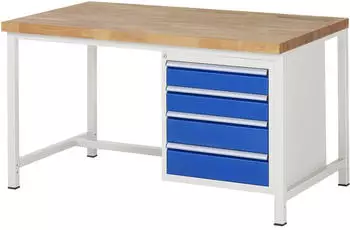Rau Werkbank 8162A1 h&ouml;henverstellbar 1500x900mm 4 Schubladen (8162A1)