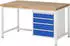 Rau Werkbank 8162A1 höhenverstellbar 1500x900mm 4 Schubladen (8162A1)