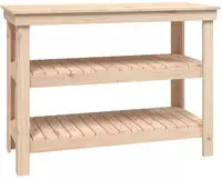 vidaXL Werkbank 110,5x50x80 cm Massivholz Kiefer