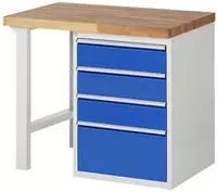 Werkbank Modell 7510 Mit 4 Schubladen Bxtxh 1000x700x840mm - Rau