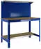 Simonrack BT3 Werkbank 400kg 1445x910x610mm Lochplatte mit Ablage, Blau/Holz (BT3)