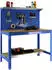 Simonrack BT3 Werkbank 400kg 1445x910x610mm Lochplatte mit Ablage, Blau/Holz (BT3)