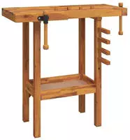 vidaXL Werkbank mit Schraubst&ouml;cken 92x48x83 cm Massivholz Akazie