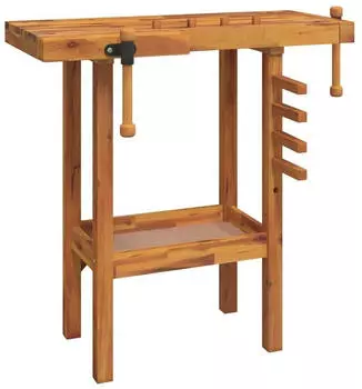 vidaXL Werkbank mit Schraubst&ouml;cken 92x48x83cm Akazien-Massivholz (153319)