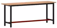 vidaXL Werkbank 200x55x81,5 cm Massivholz Buche und Metall