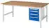 Rau Tom Werkbank höhenverstellbar 2000x1000x760-1080mm, 4 Schubladen (KM07)
