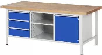 Rau Werkbank 8563A2 2000x900x840mm 3 Schubladen 1 T&uuml;r (03-8563A2-209B4S.11)