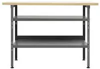vidaXL Werkbank Grau 120&times;60&times;85 cm Stahl