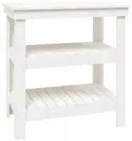 vidaXL Werkbank Wei&szlig; 78,5x50x80 cm Massivholz Kiefer