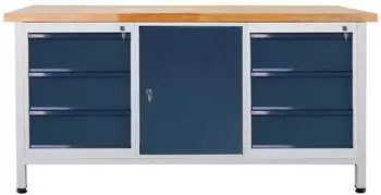 ADB Premium Long Line Werkbank 6 Schubladen, 170x60x84cm (43738)