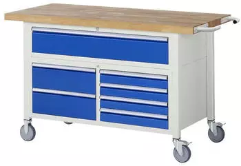 Rau Werkbank 8921 fahrbar 1500x700x880mm 7 Schubladen (05-8921A2-157B4S.11)