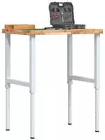 vidaXL Werkbank 80x60x(73-99,5) cm Massivholz Akazie Rechteckig