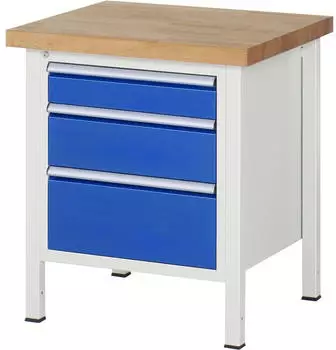 Rau Werkbank 8159 h&ouml;henverstellbar 750x700mm 3 Schubladen (8159A2)