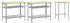 vidaXL Werkbank-Set 3-tlg. Beige/Grau Pulverbeschichteter Stahl (3321391)