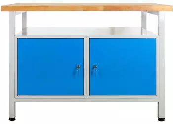 ADB Werkbank Metall 2 Türen 120x60x84cm (41924)