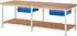 Rau Werkbank 8001A7 höhenverstellbar 2500x900x840-1040mm, 2x Schublade-TA (03-8001A7-259B4H.11)
