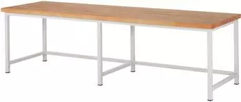 Rau Werkbank Serie 8000, h&ouml;henverstellbar 840-1040mm, 3000x900mm, Bucheplatte, 1250kg (8000-1)