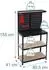 Relaxdays Werkbank mit Lochwand, 80,5x41cm