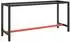 vidaXL Werkbankgestell matt schwarz/rot, Metall, 170x50x79cm (151452)