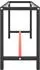 vidaXL Werkbankgestell matt schwarz/rot, Metall, 170x50x79cm (151452)
