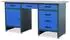 Jan Nowak Frank Werkbank 6 Schubladen, MDF-Platte, anthrazit-blau, 170x85x60cm