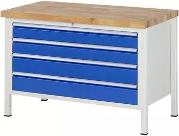Rau Werkbank 8362A2 4 Schubladen (Teilauszug), 1250x700x840mm, 1250kg Traglast (03-8362A2-127B4S.11)