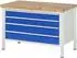 Rau Werkbank 8362A2 4 Schubladen (Teilauszug), 1250x700x840mm, 1250kg Traglast (03-8362A2-127B4S.11)