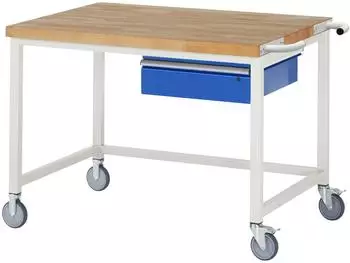 Rau Werkbank 8001 fahrbar, 1250x900x880mm, 1 Schublade (05-8001A1-129B4S.11)