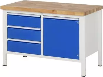 Rau Werkbank Modell 8468 1250x900x840mm, 3 Schubladen, 1 T&uuml;r (03-8468A2-129B4S.11)