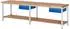 Rau Werkbank 8001A7 höhenverstellbar 3000x700x840-1040mm, 2x Schublade-TA (03-8001A7-307B4H.11)