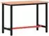 vidaXL Werkbank 115x55x81,5 cm Buche Massivholz und Metall (3188904)