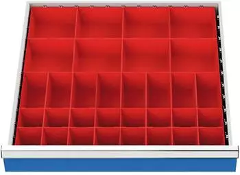 Bedrunka+Hirth Schubladeneinteilung R 24-24 mit 32 Kleinteilek&auml;sten, 600x600mm (132A)