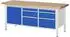 Rau Werkbank Modell 8570, 2000x700x840mm, 6 Schubladen, 1 Tür, Buche (03-8570A2-207B4S.11)