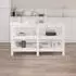 vidaXL Werkbank weiß 142,5x50x80 cm Massivholz Kiefer (823650)
