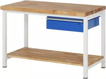 Rau Werkbank Modell 8001 mit Ablageboden 1250x700x840mm (03-8001A7-127B4S.11)