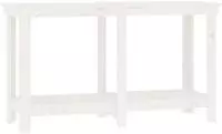 vidaXL Werkbank Wei&szlig; 140x50x80 cm Massivholz Kiefer