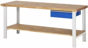 Rau Werkbank Modell 7001 mit Ablageboden 2000x700x840mm (03-7001A7-207B4S.11)