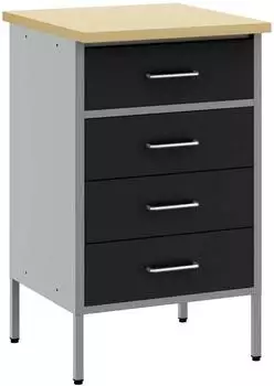 vidaXL Werkstattschrank schwarz 50x55x85cm Stahl (4103460)