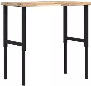vidaXL Werkbank rechteckig Massivholz Akazie 100x60x(73-99,5)cm (3309691)