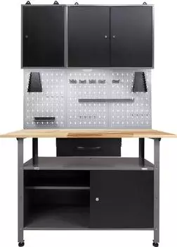 Ondis Werkstatt-Set Klaus 120cm, 2 Schränke, LED, Metall (99978834-0)
