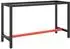 vidaXL Werkbankgestell matt schwarz/rot, 140x50x79cm, Metall (151451)