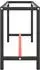 vidaXL Werkbankgestell matt schwarz/rot, 140x50x79cm, Metall (151451)
