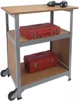 Relaxdays Werkbank, Mit Rollen, Hbt: 69,5x72,5x50 Cm, H&ouml;henverstellbar, Werktisch